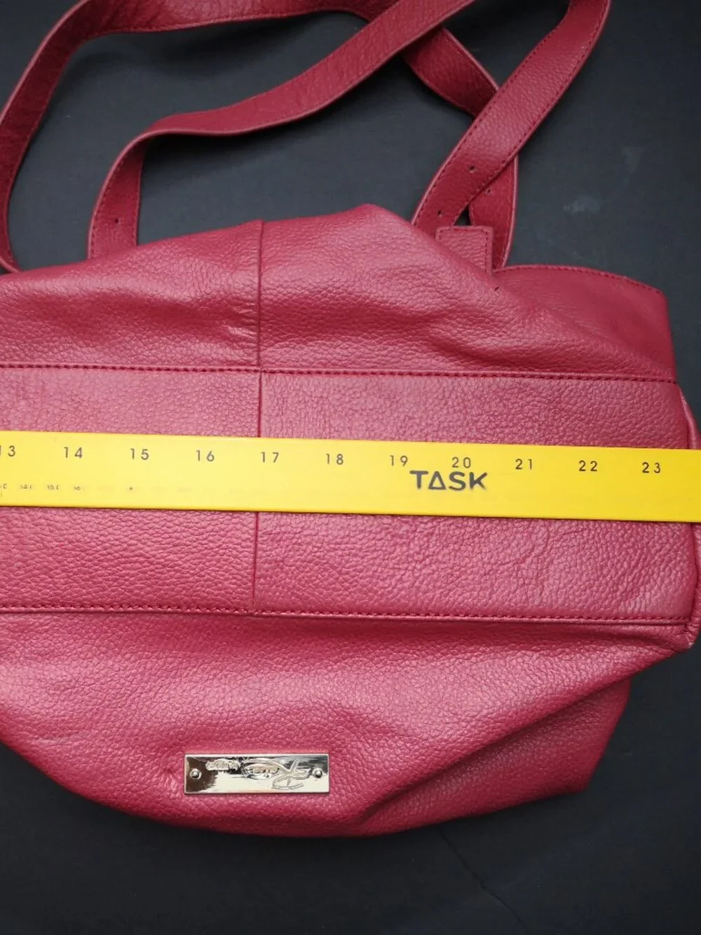 Raisa by Heys Pink Adjustable Strap Pebble Finish Leather Large Tote Bag Lined - Picture 10 of 15